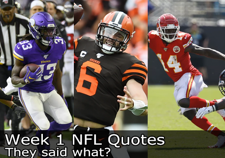 Week 1 NFL Quotes